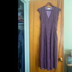 Marine Layer Purple Floral Dress Small